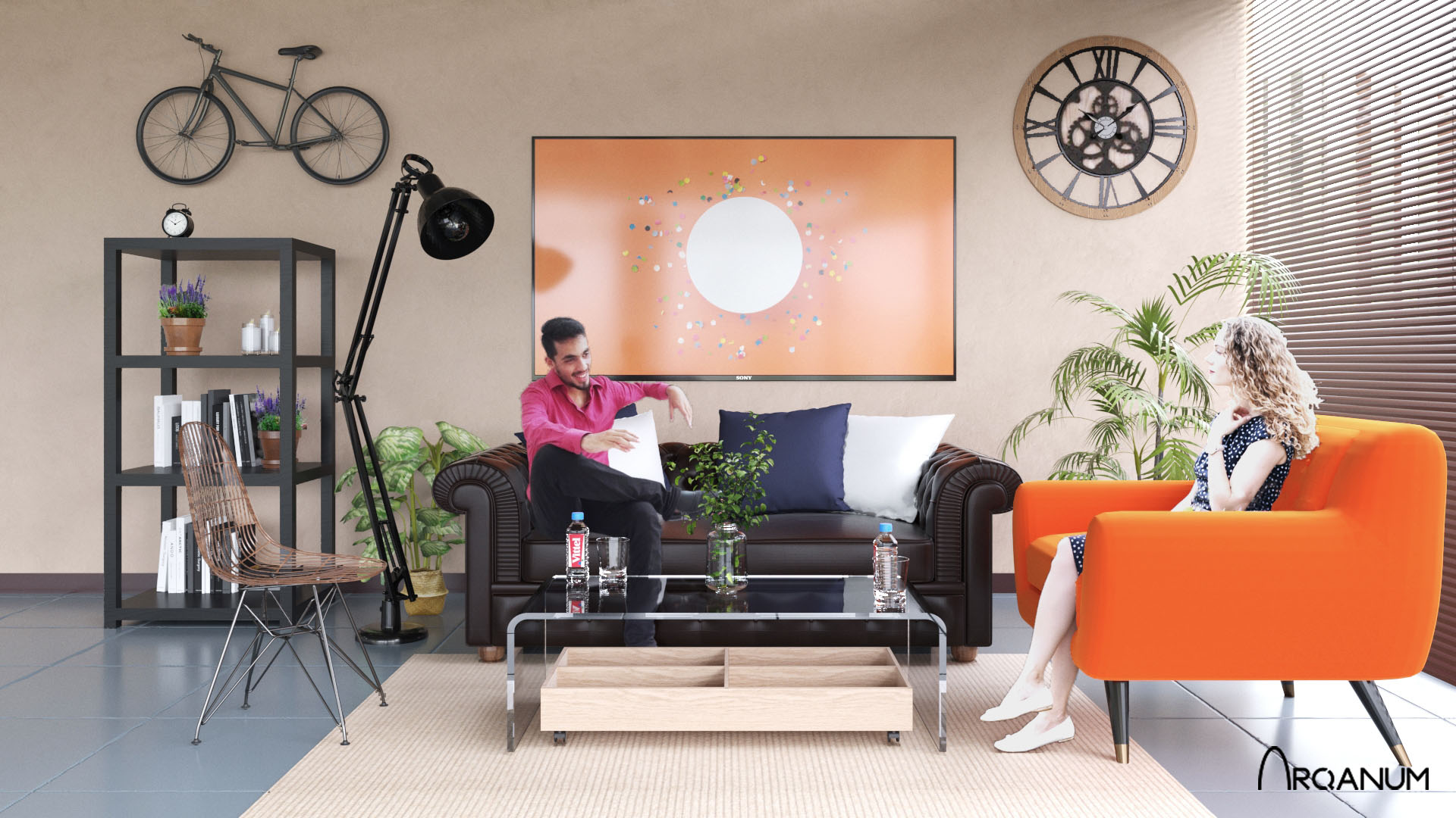 Office in Madrid, dining room set